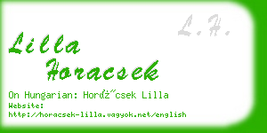 lilla horacsek business card